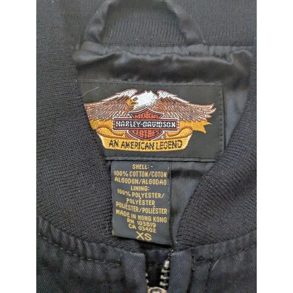 Harley-Davidson V-Twin Power Womens XS Embroidered Jacket Motorcycle Biker - Picture 3 of 12